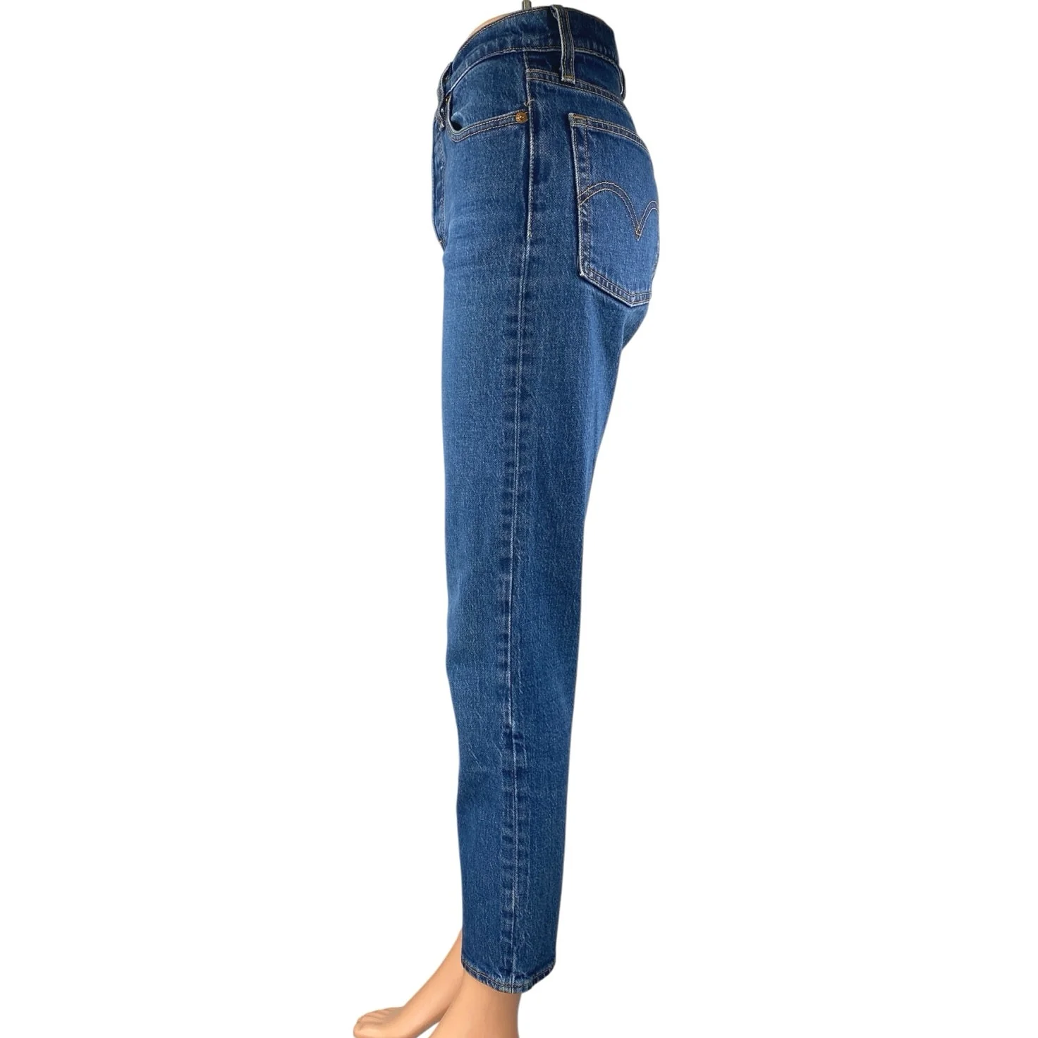 Levi's Wedgie Women's Blue High Rise Skinny Straight Denim Jeans Pants Size 28 - Image 2