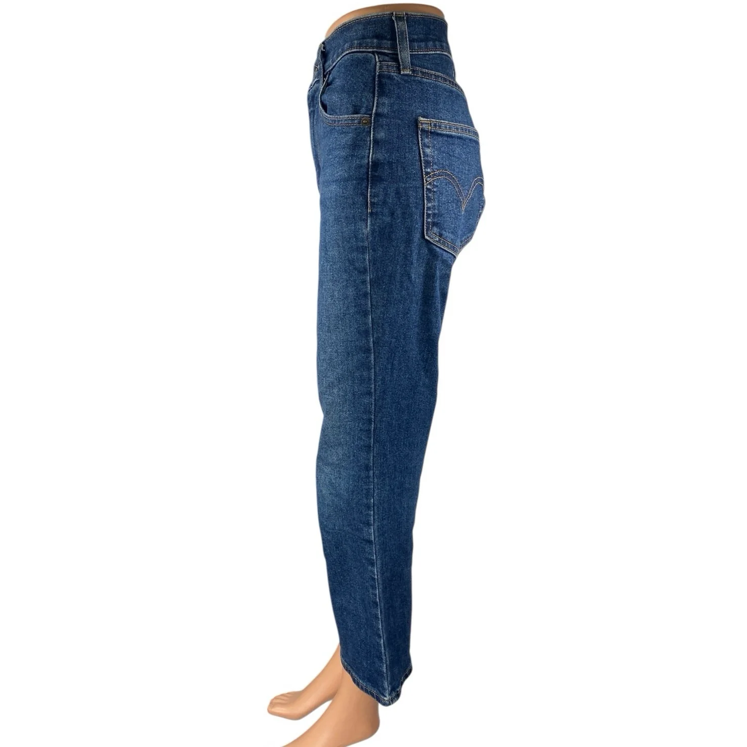 Levi's Women's Blue High Waisted Crop Flare Bootcut Denim Jeans Pants Size 26 - Image 2