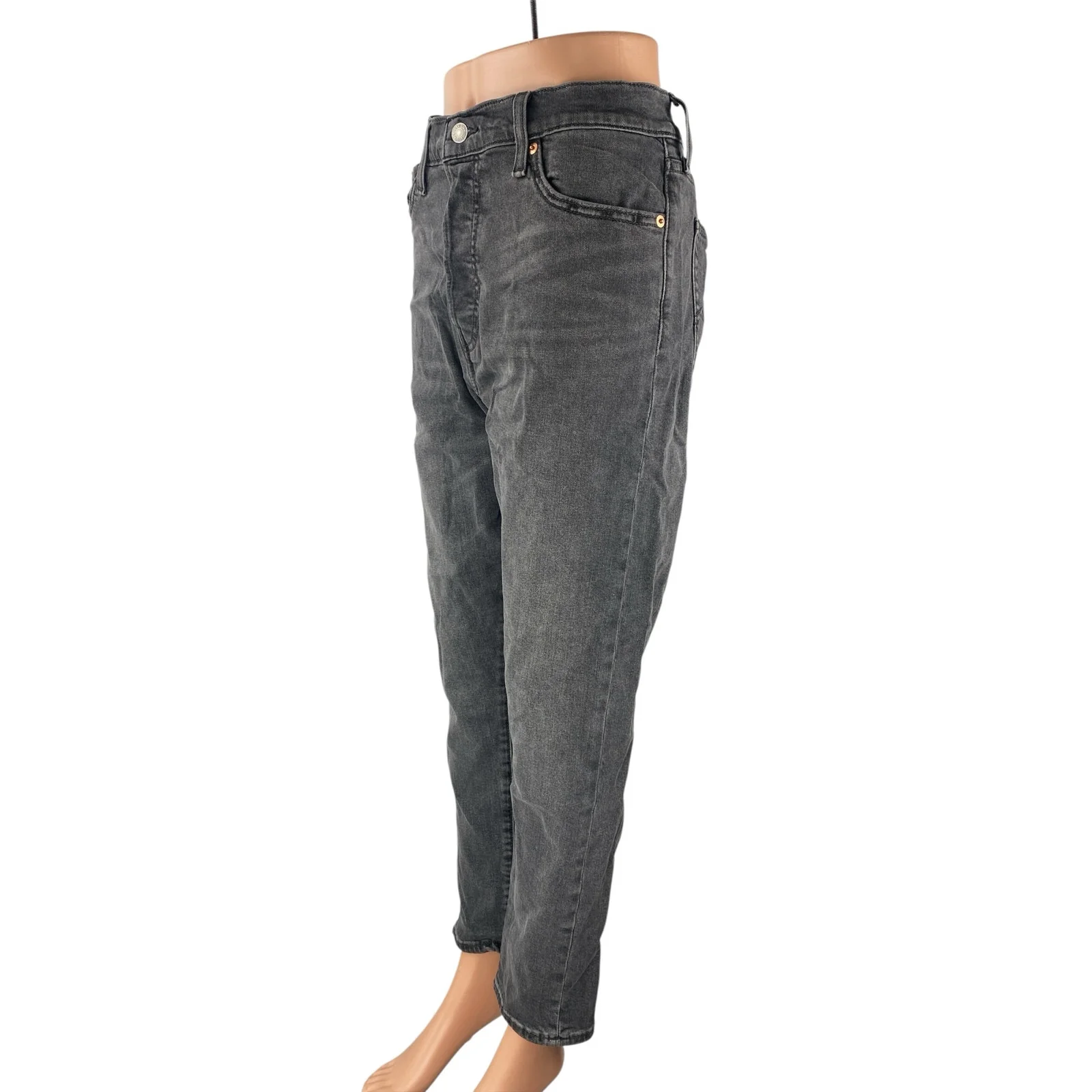 Levi's Women's Gray High Waisted Wedgie Skinny Straight Denim Jeans Pants Sz 32 - Image 2