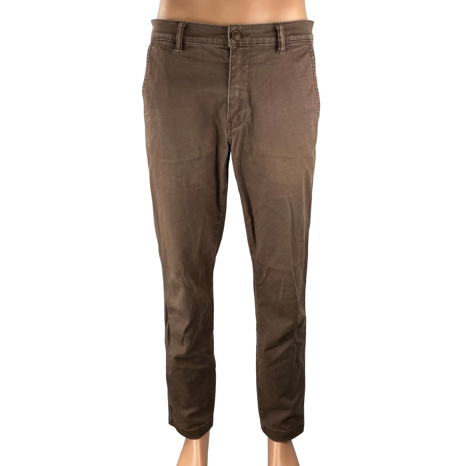 Levi's XX EZ Men's Brown High Rise Casual Straight Chino Denim Jeans Pants 32
