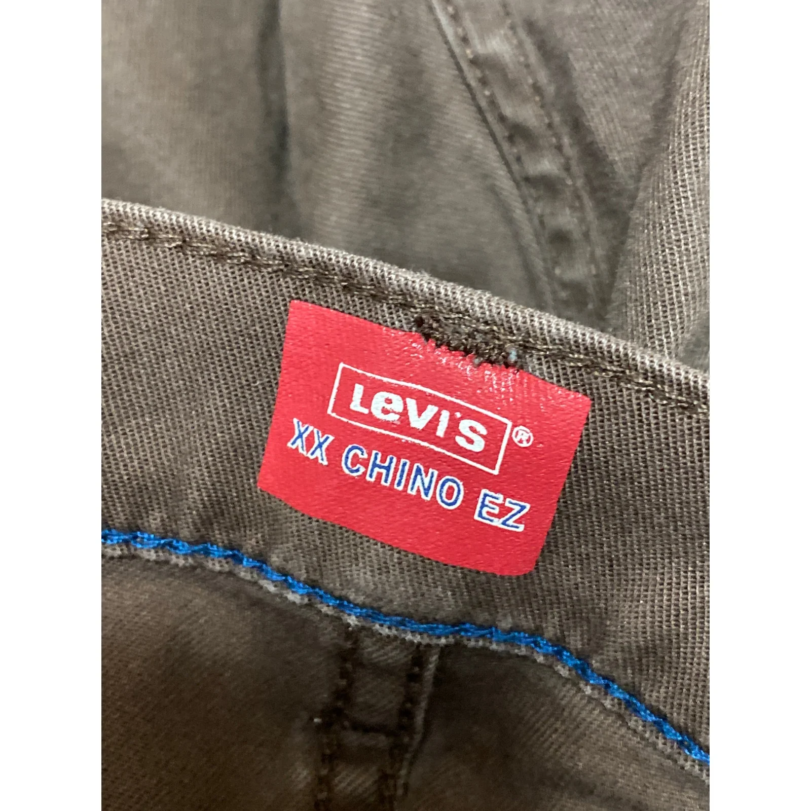 Levi's XX EZ Men's Brown High Rise Casual Straight Chino Denim Jeans Pants 32 - Image 5