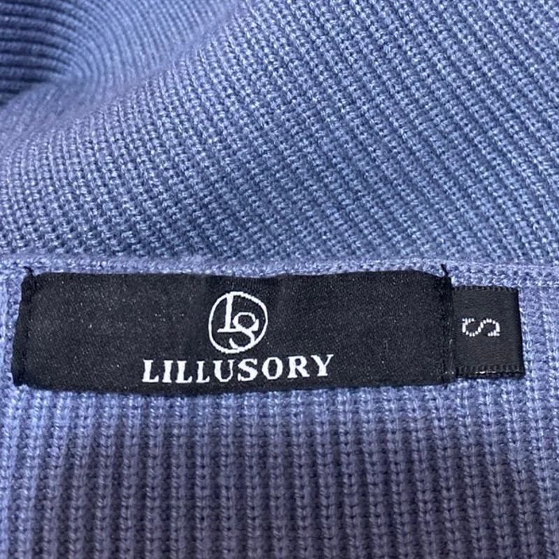 Lillusory Blue Striped Knit Long Sleeve Sweater Pants 2 Pc Lounge Set Size S - Image 6