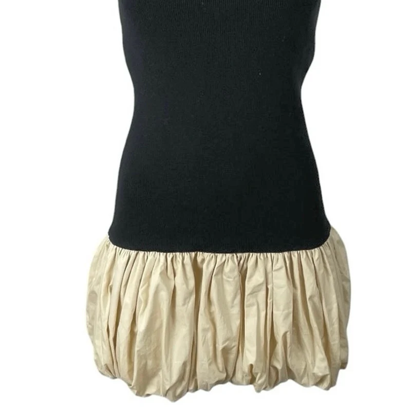 Line and Dot Cella Color Block Boat Neck Sleeveless Mini Bubble Tank Dress Sz XS - Image 4