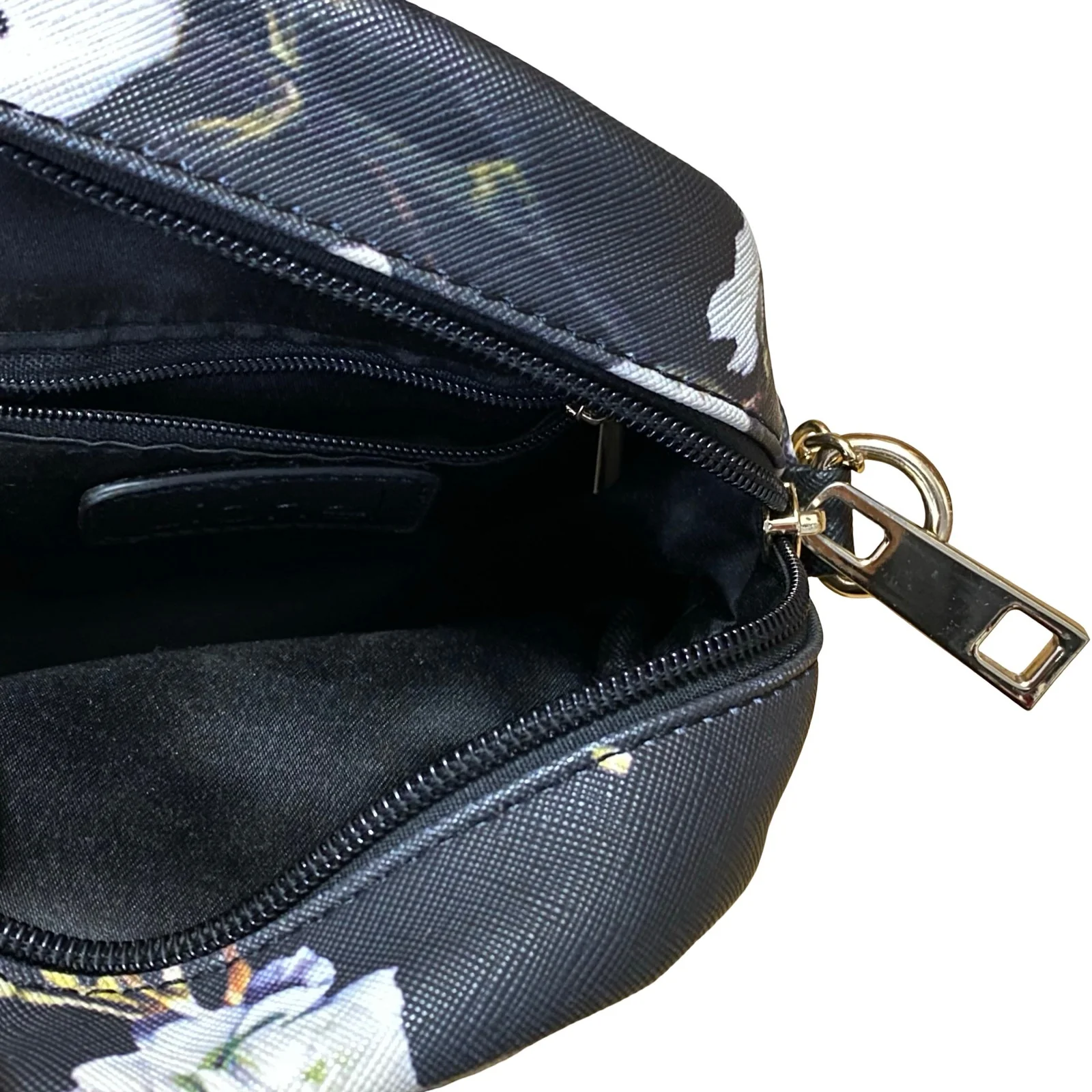 Lionel Women's Black Studded Floral Chain Crossbody Satchel Pouch Handbag OS - Image 3