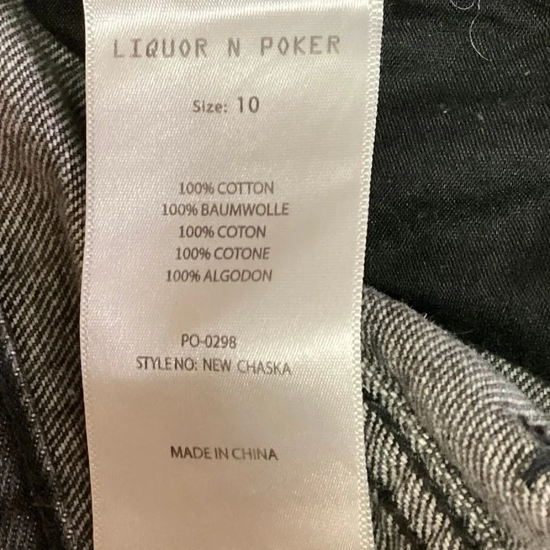 Liquor N Poker Black Raw Hem Mid Rise Distressed Straight Ankle Denim Jeans 10 - Image 6