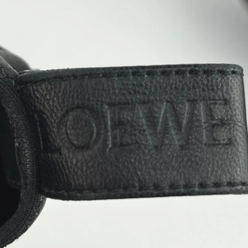 Loewe Black Leather Bow Square Toe Slip On Soft Napa Ballet Flat Shoes Size 6.5 - Image 6