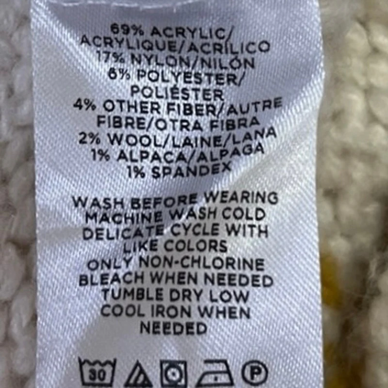 LOFT Multicolor Fair Isle Turtleneck Cozy Chunky Knit Pullover Sweater Top Sz XS - Image 4