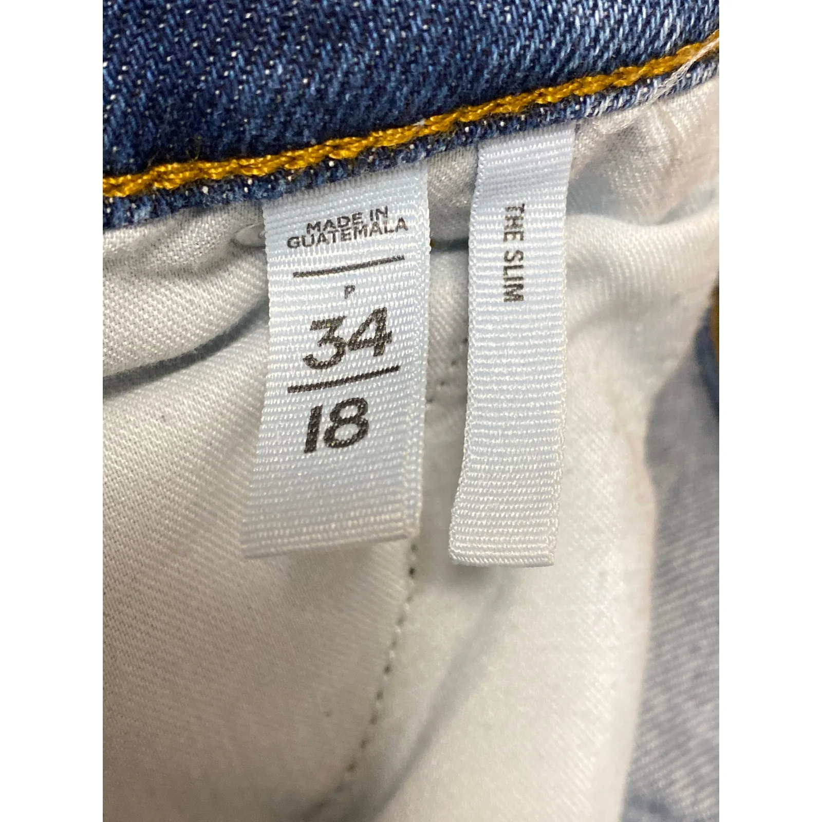Loft Women's Blue High Rise Slim Baggy Straight Wide Leg Denim Jeans Pants Sz 34 - Image 6