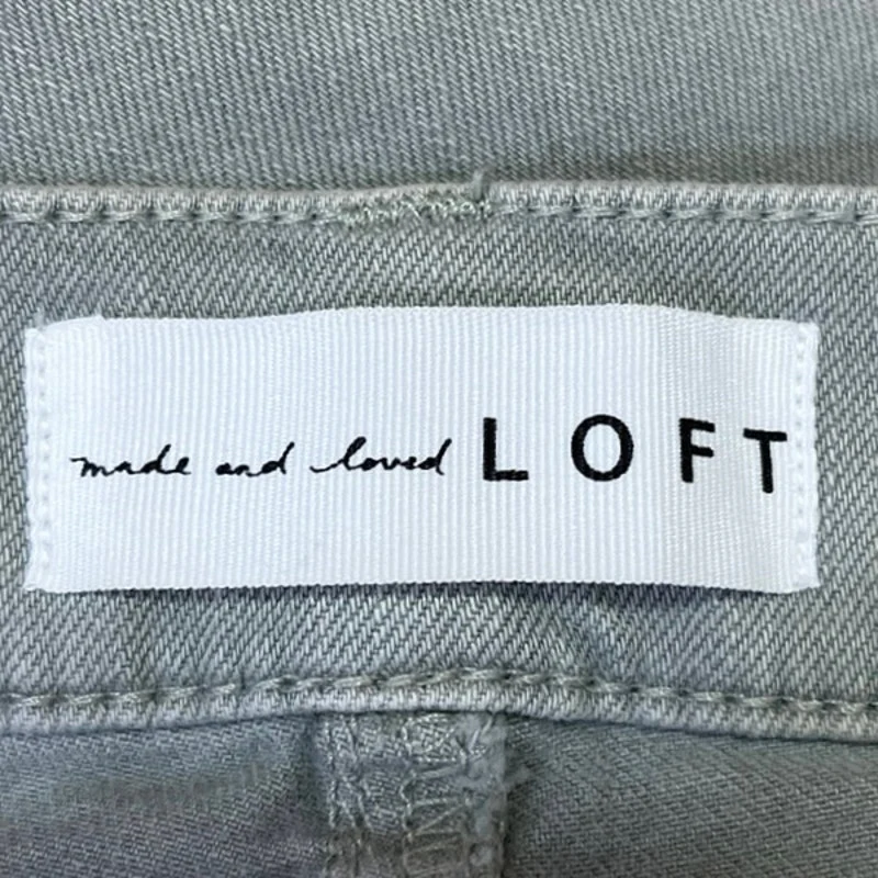 Loft Womens Gray Denim Mid Rise Raw Hem Modern Skinny Cropped Jeans Pants Size 2 - Image 4