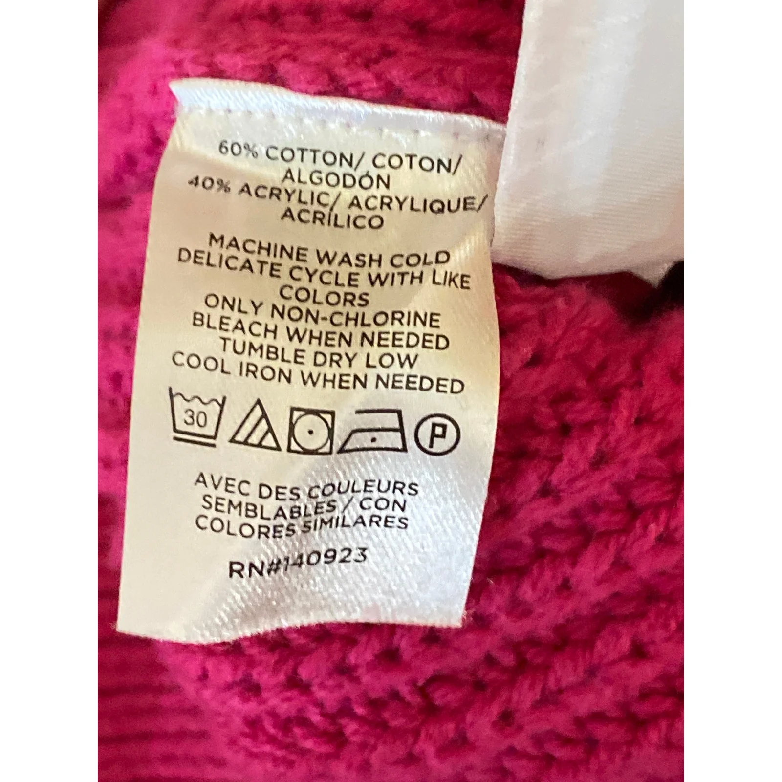 LOFT Women's Pink Chucky Knit Button V-neck Long Sleeve Crop Cardigan Sweater XS - Image 5