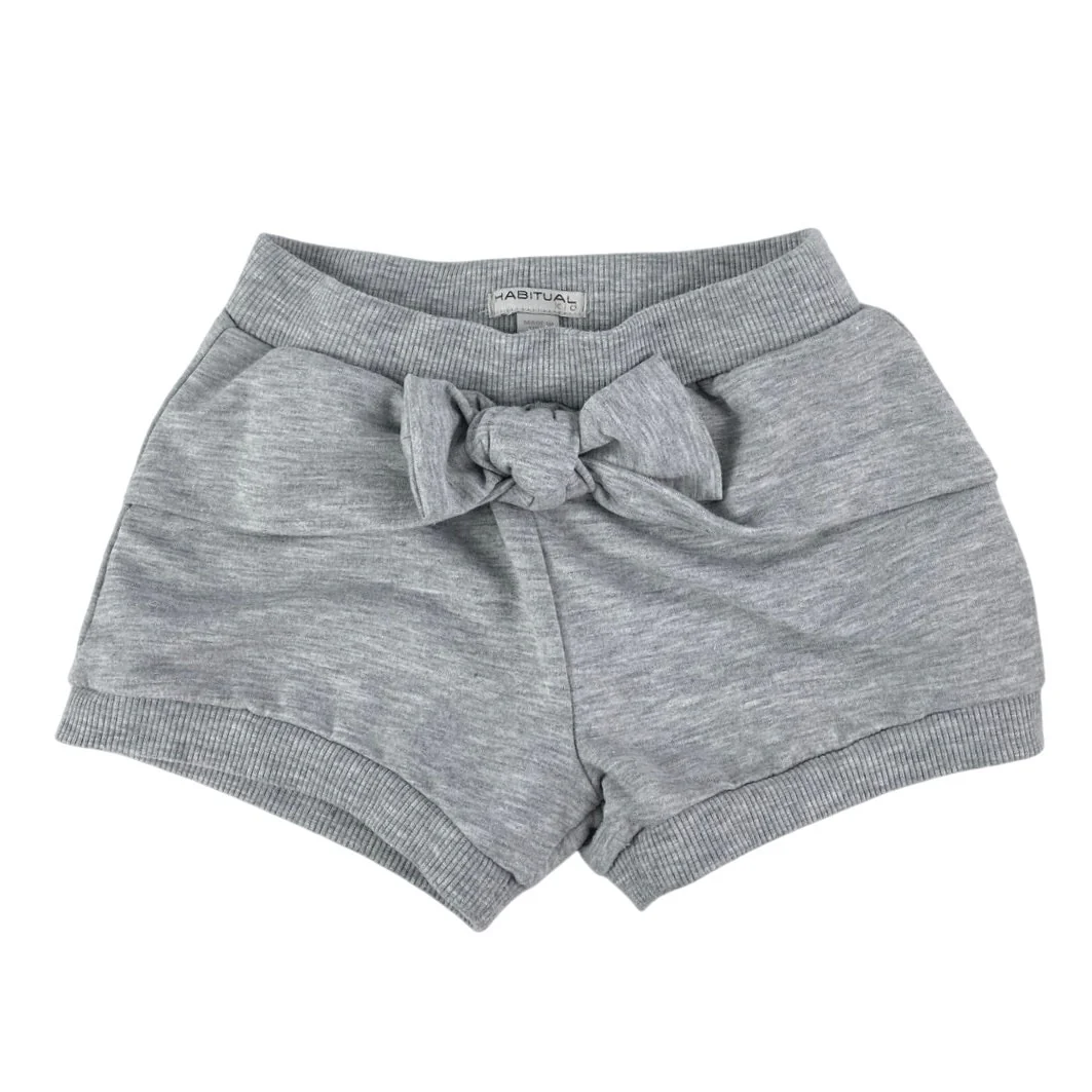 Lot of 2 Habitual Kids Girls Pink & Gray Bow Elastic Waist Mini Lounge Shorts 3T - Image 4