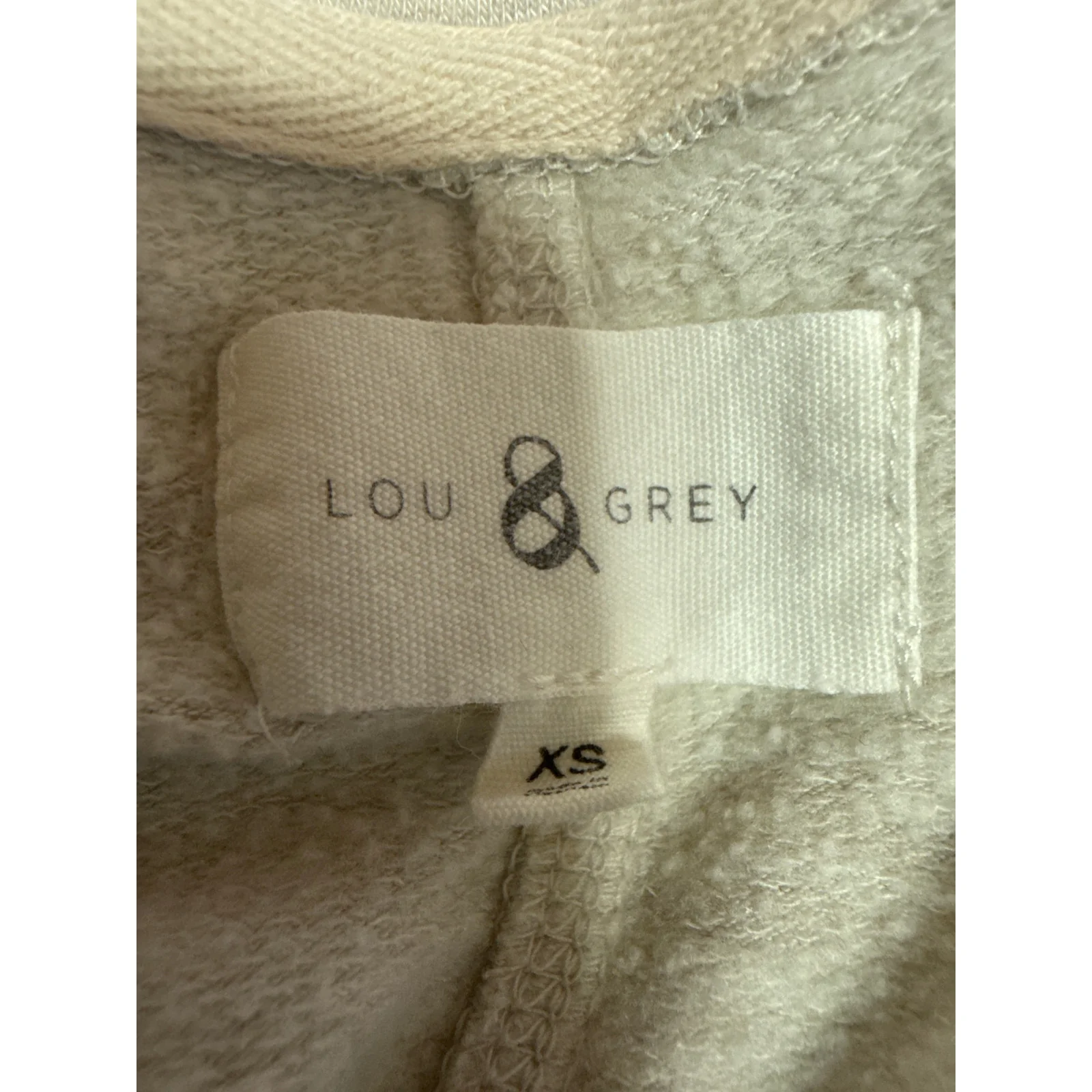 Lou & Grey Cream Fleece Short Sleeve Crew Neck T Shirt Tee Mini Dress Size XS - Image 3