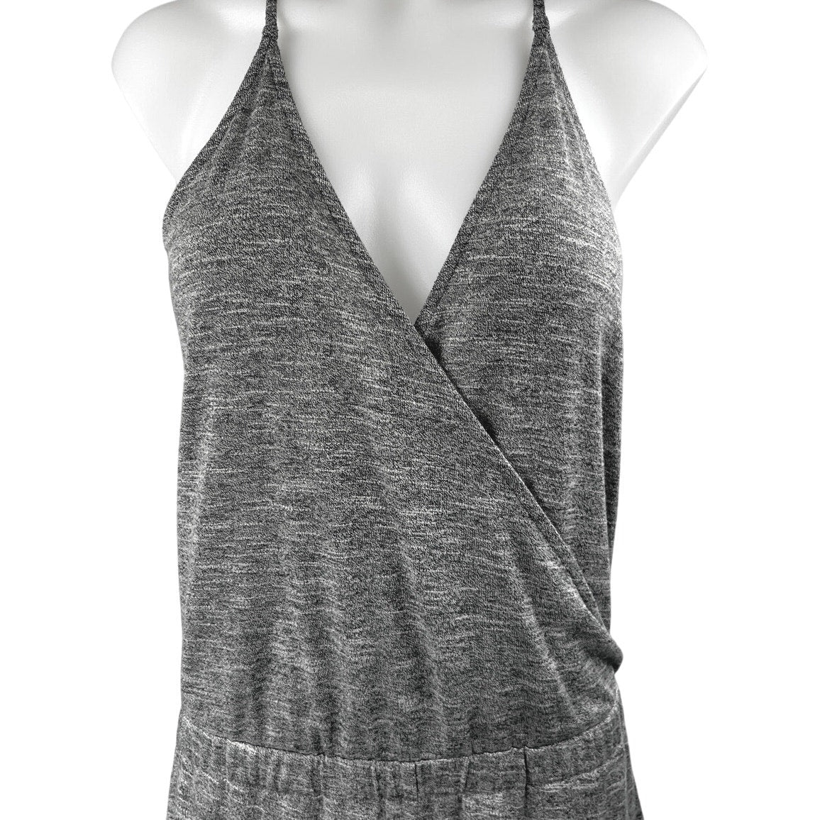 Lou & Grey Gray Crossover Front Sleeveless Cami Camisole Wrap Jumpsuit Romper S - Image 3