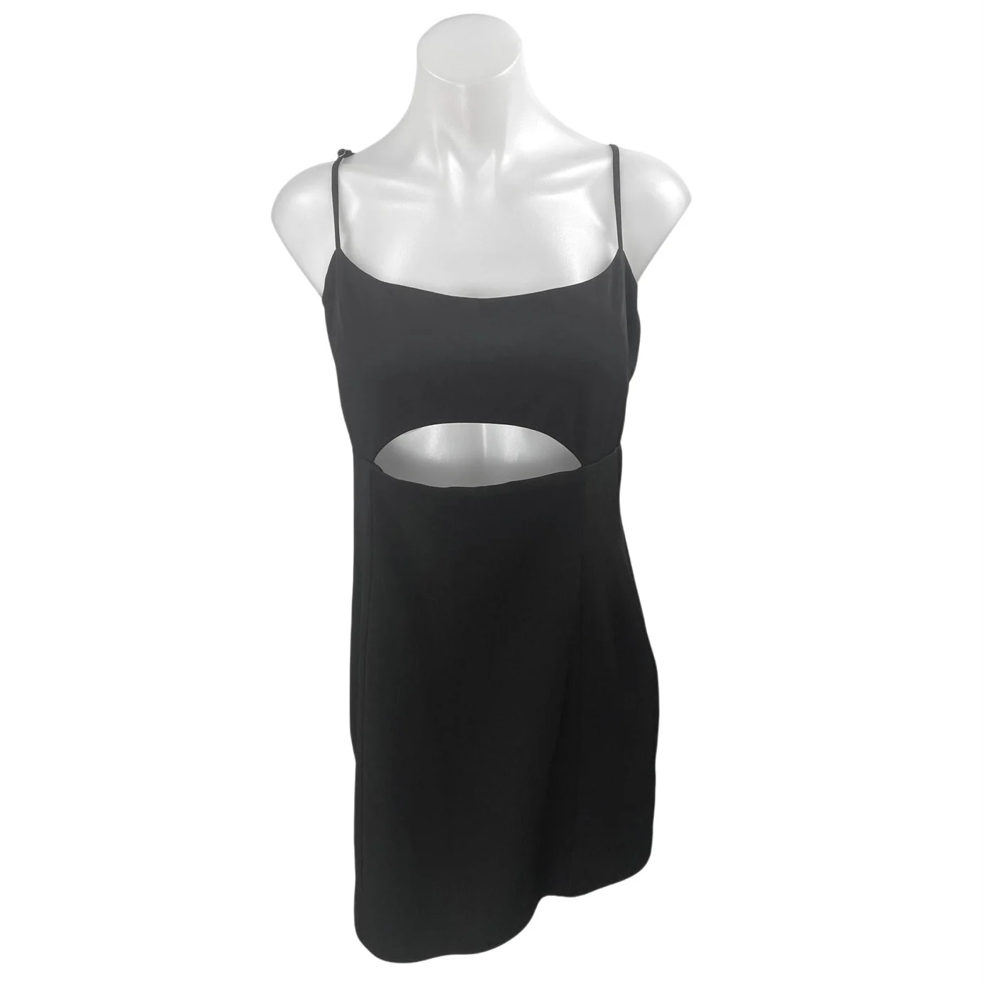 Lovers and Friends Black Sleeveless Cutout Scoop Neck Cami Tank Mini Dress Sz XL