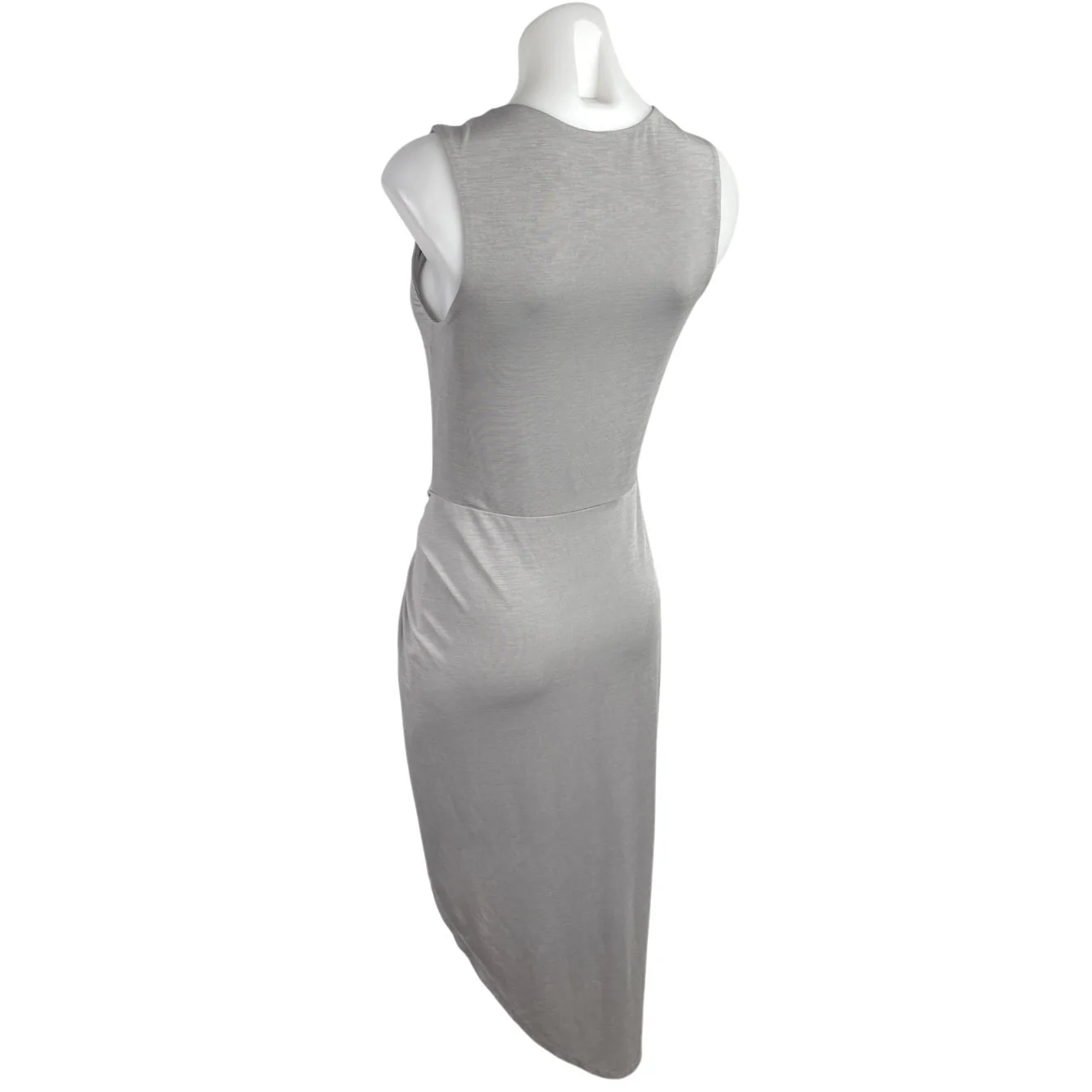 Lovers + Friends Jenna Gray Twist Knot Sleeveless Midi Bodycon Tank Dress Size S - Image 2
