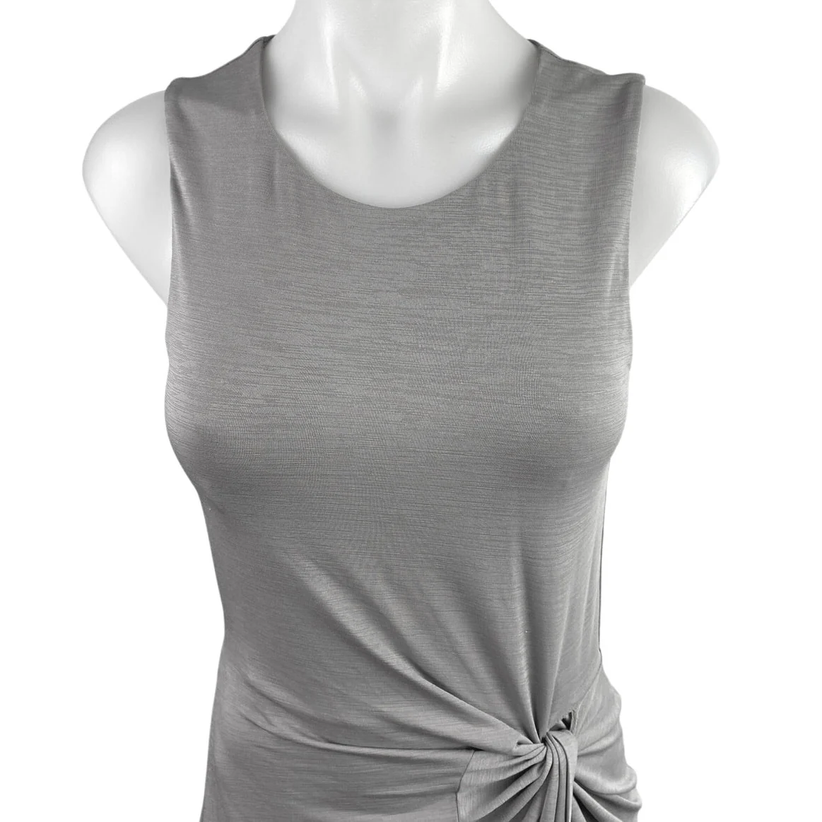 Lovers + Friends Jenna Gray Twist Knot Sleeveless Midi Bodycon Tank Dress Size S - Image 3