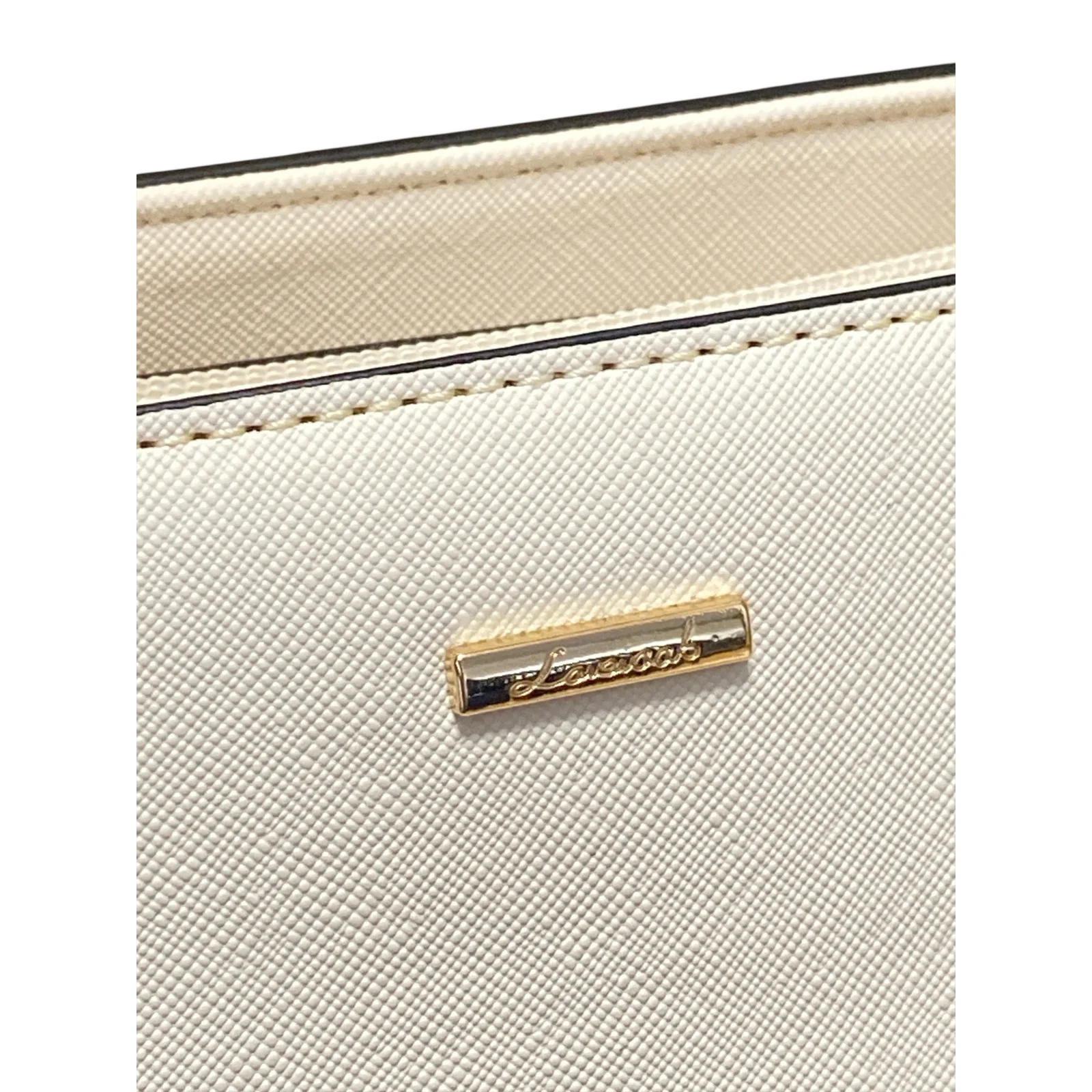 LOVEVOOK White Ivory Faux Leather Vegan Shoulder Pouch Tote Satchel Handbag OS - Image 4