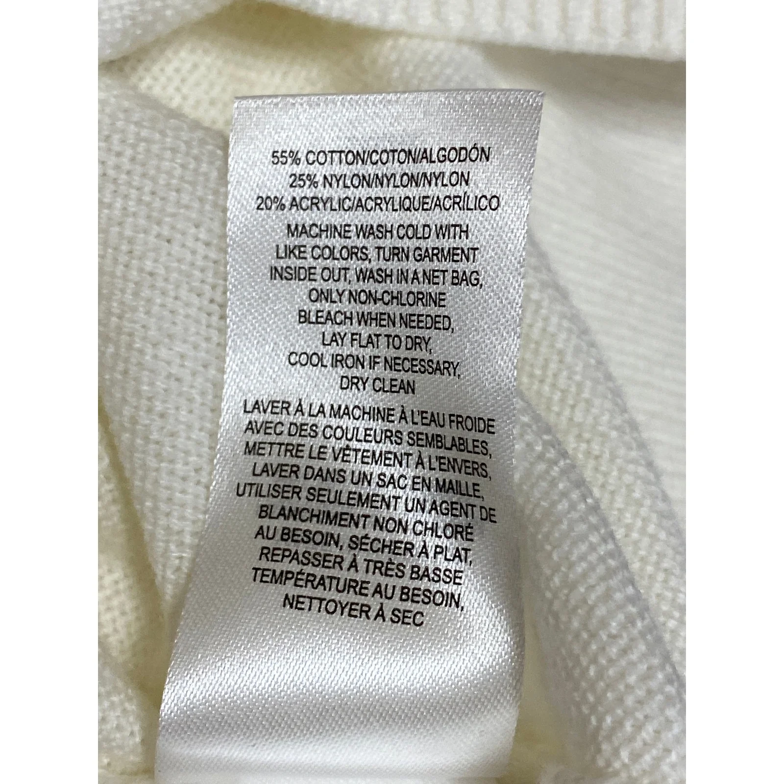 Lucky Brand Cloud Soft Women's Cream V Neck Long Sleeve Sweatshirt Sweater Top S - Image 6