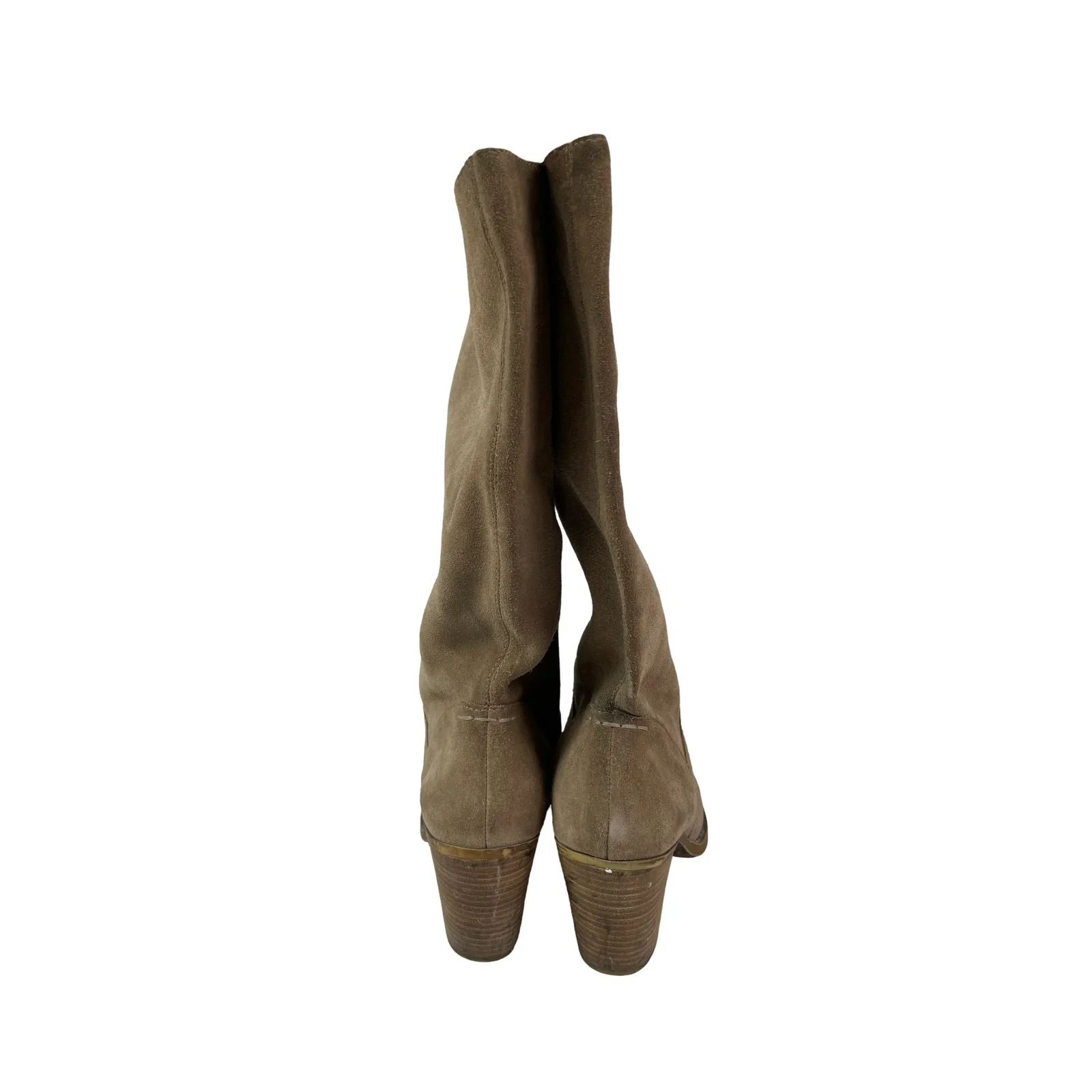 Lucky Brand Eadon Women's Suede Round Toe Block Heel Knee High Slouch Boots 8 - Image 3
