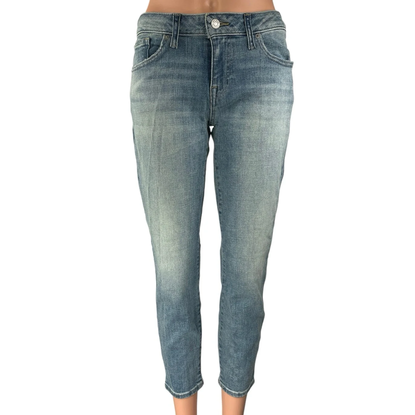 Lucky Brand Lolita Women's Blue Low Rise Crop Skinny Leg Denim Jeans Pants Sz 6