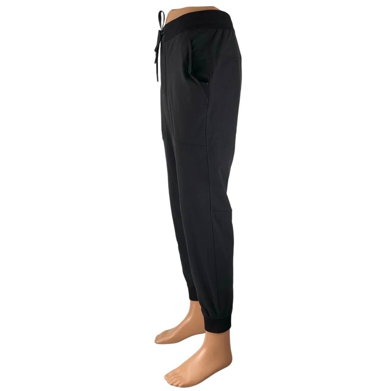 Lululemon ABC Warpstreme Mens Black Slim-Fit Pull-On Trousers Joggers Pant S/P - Image 2