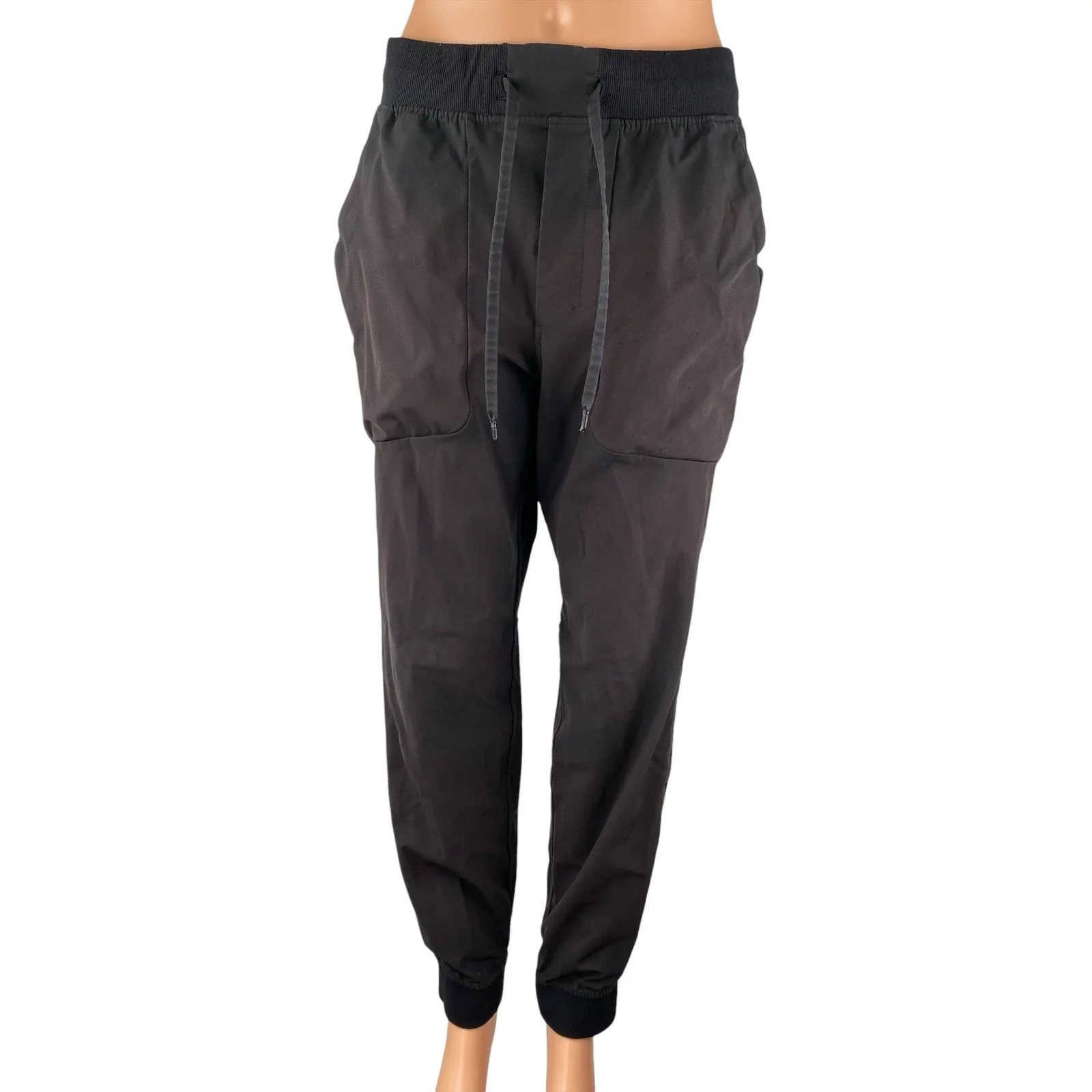Lululemon ABC Women's Black Drawstring Tapered Athletic Jogger Sweat Pants Sz 0