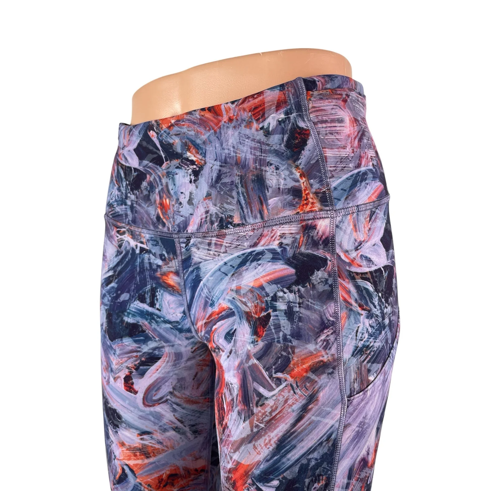 Lululemon Base Pace Abstract Skinny Yoga Athletic Activewear Leggings Pants Sz 6 - Image 2