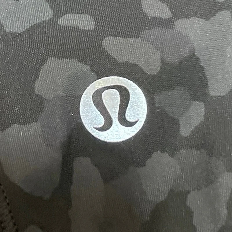 Lululemon Black Mesh Leopard Camouflage Sleeveless Activewear Sculpt Tank Top M - Image 4