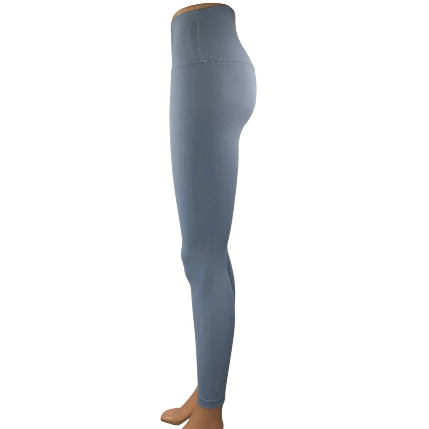 Lululemon Blue Gray Mid Rise Activewear Athletic Yoga Skinny Leggings Pants Sz 4 - Image 2