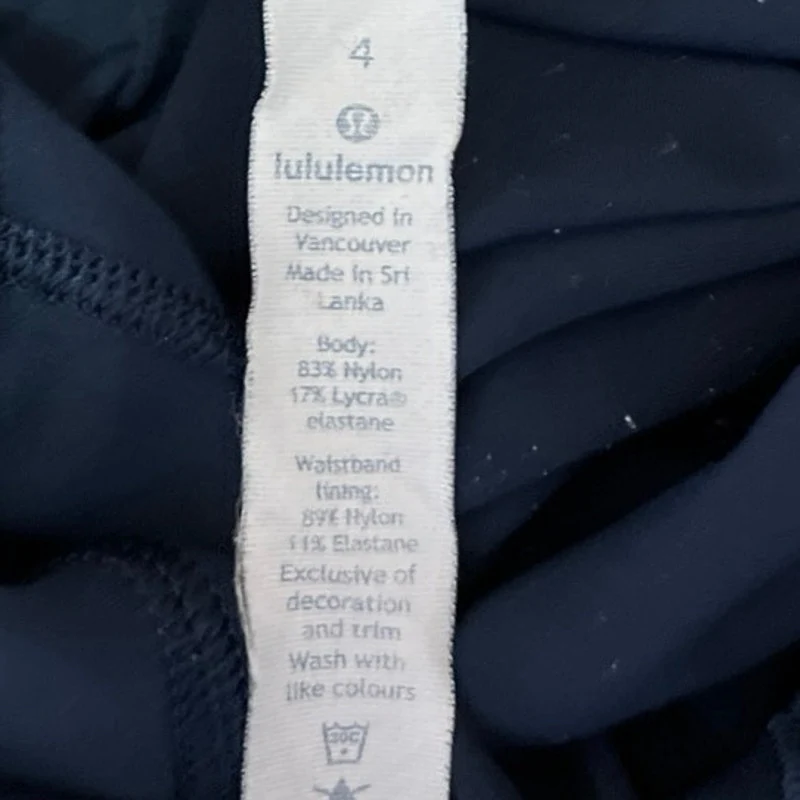 Lululemon Blue Skinny Leg Mid Rise Athletic Workout Yoga Gym Leggings Pants Sz 4 - Image 5