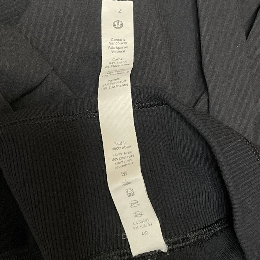 Lululemon Dance Studio Women Black High Rise Athletic Jogger Sweat Pants Size 12 - Image 4