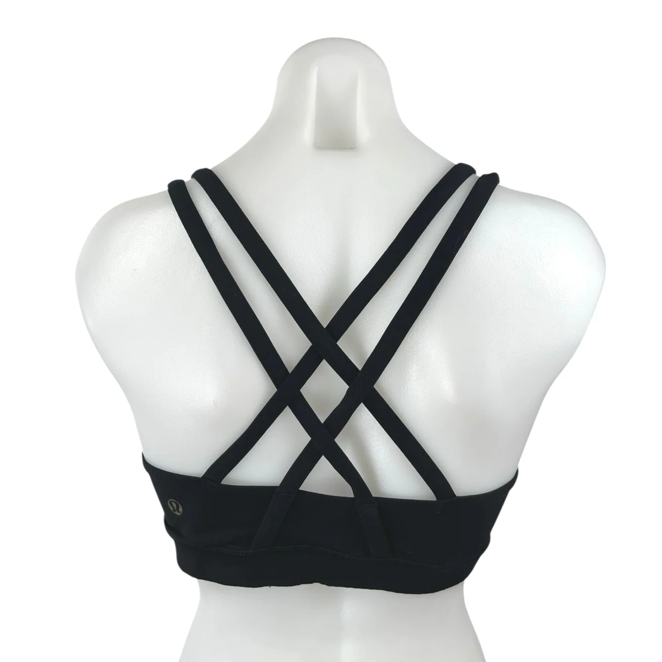 Lululemon Energy Black Sleeveless Cross Back Activewear Sports Bra Tank Top S/M - Image 2