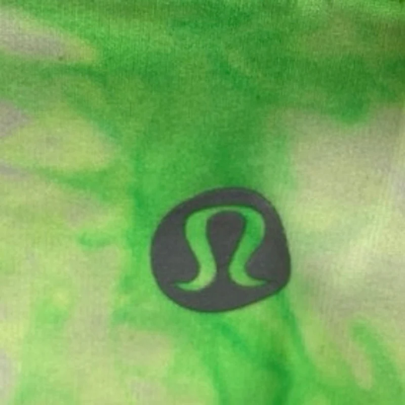 Lululemon Energy Green Tie Dye High Neck Sleeveless Sports Bra Crop Tank Top 10 - Image 3