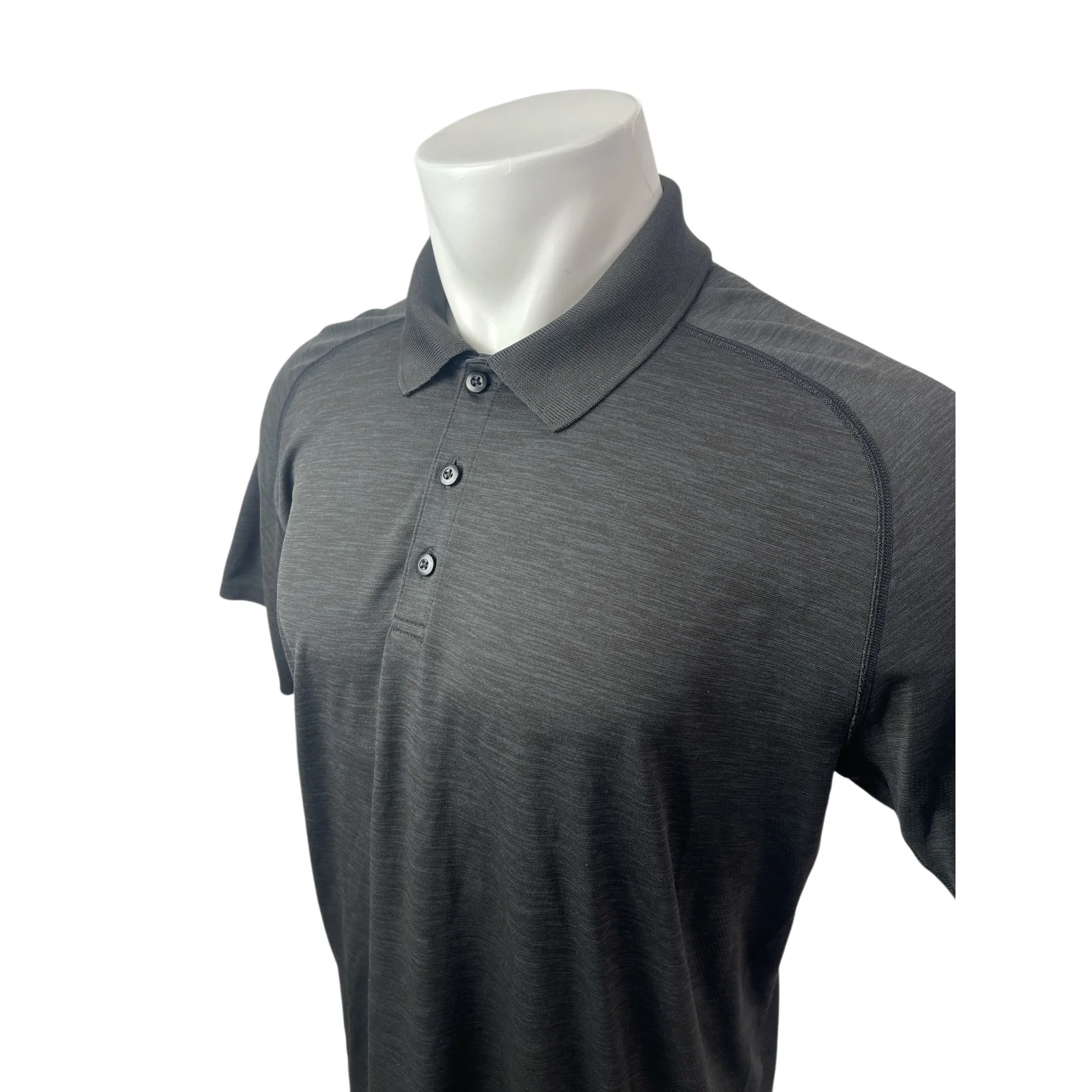 Lululemon Evolution Black Short Sleeve Activewear Athletic Polo Shirt Top Sz XL - Image 3