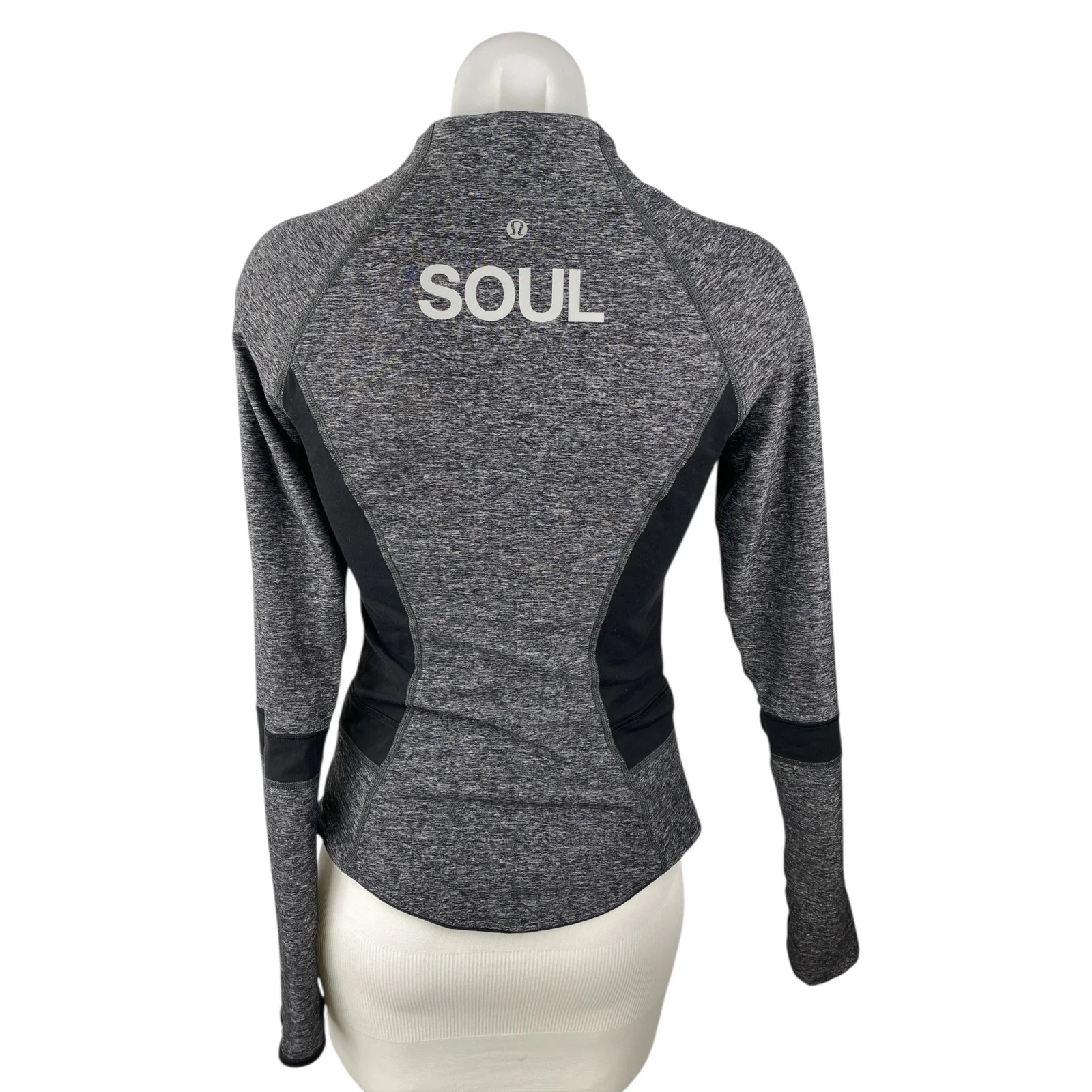 Lululemon Find Your Bliss Gray Zip Up Long Sleeve Reversible Activewear Jacket S - Image 2