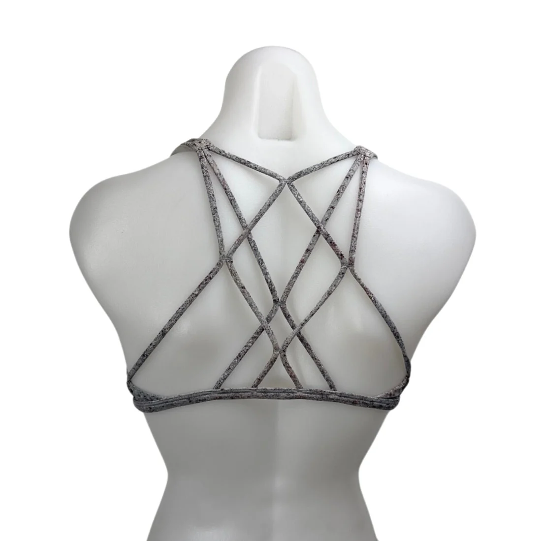 Lululemon Free to Be Gray Strappy Sleeveless Yoga Athletic Sports Bra Crop Top 8 - Image 2