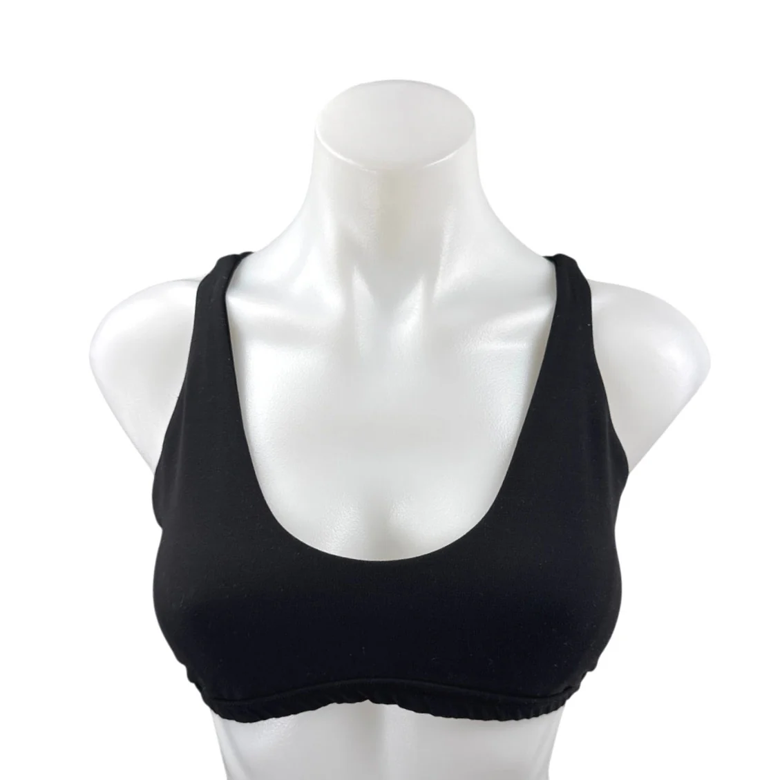 Lululemon Full Freedom Womens Black Strappy Yoga Athletic Sports Bra Crop Top 10
