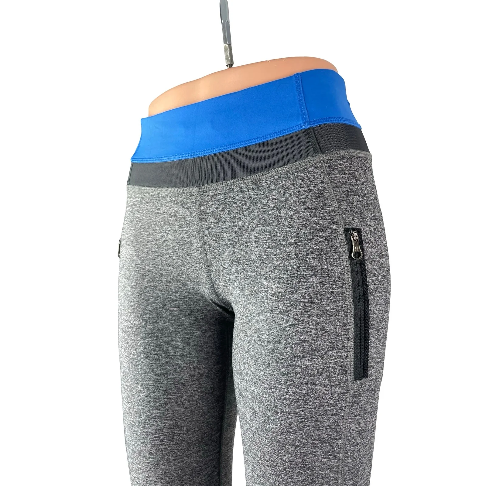 Lululemon Inspire Tight II Gray Mesh Mid Rise Yoga Athletic Leggings Pants Sz 4 - Image 2