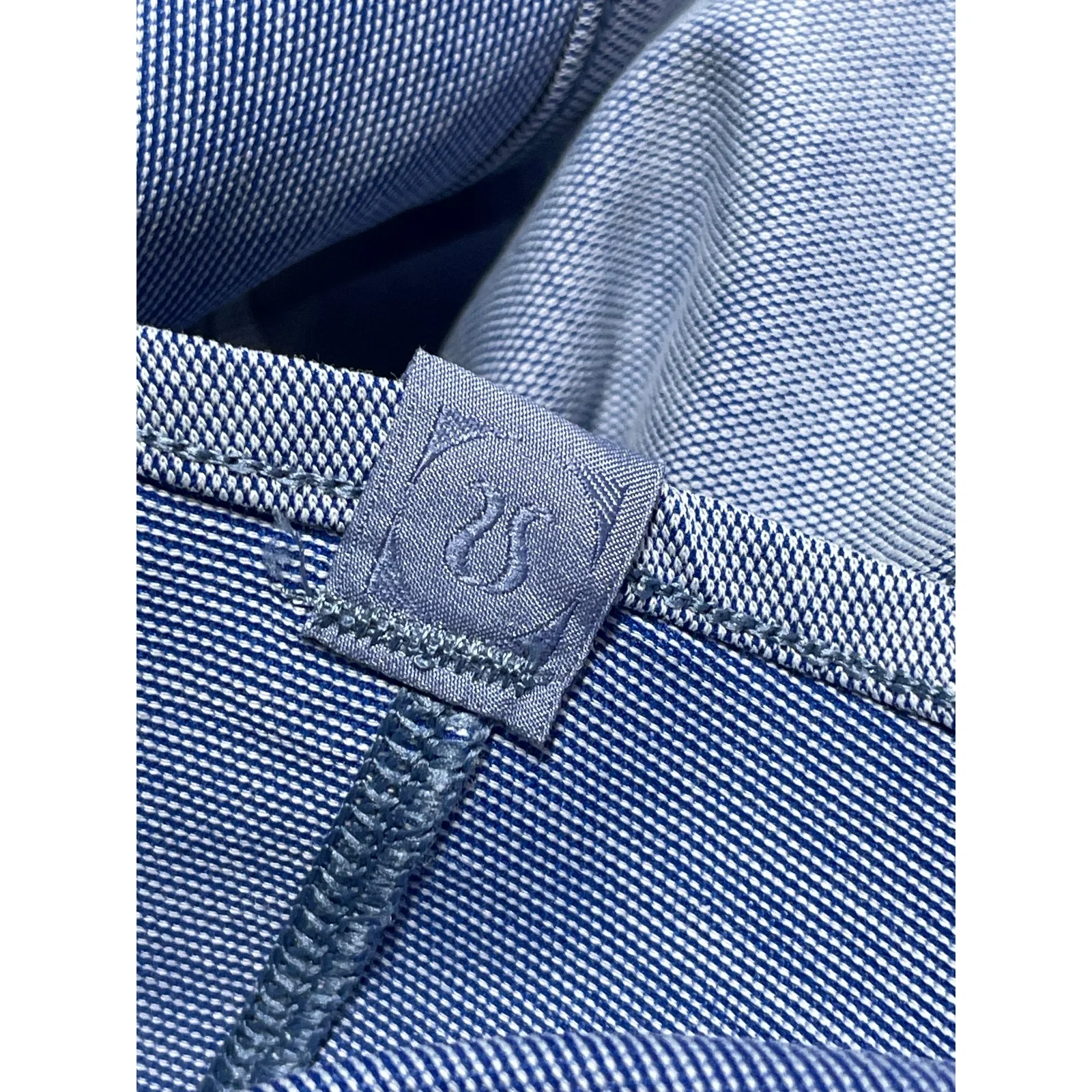 Lululemon Live In Practice Men's Blue Long Sleeve Button Down Shirt Top Size M - Image 5