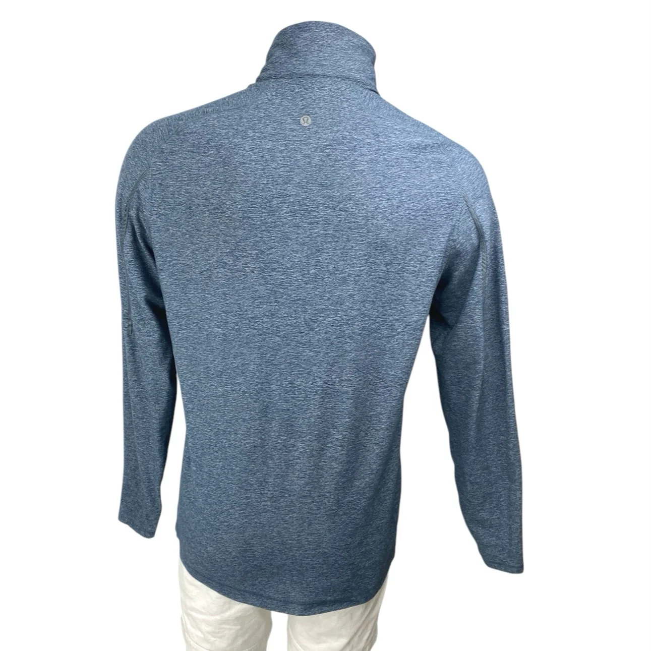 Lululemon Men's Blue 1/4 Zip High Neck Long Sleeve Athletic Sweatshirt Top Size M - Image 2