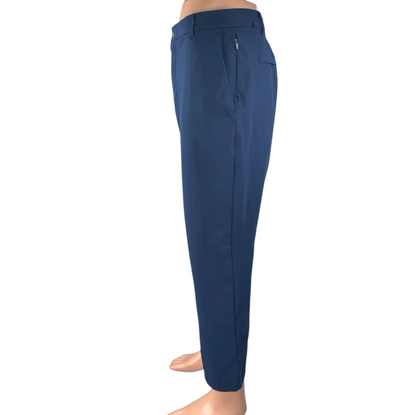 Lululemon Men's Blue Straight Leg High Waist Chino Khaki Trousers Dress Pants 36 - Image 2