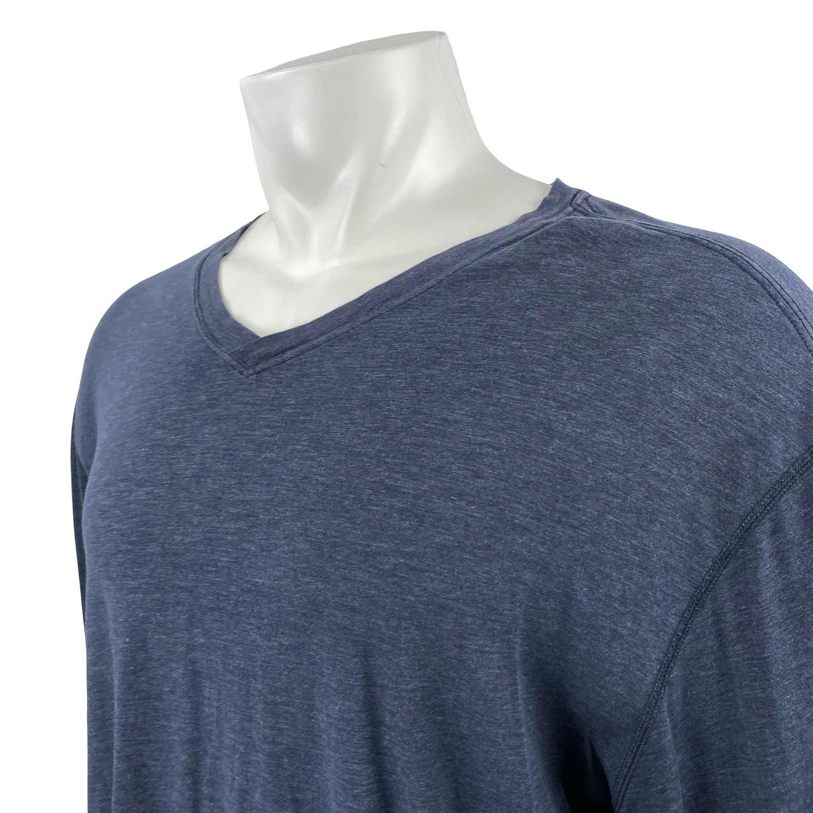 Lululemon Men's Blue V Neck Long Sleeve Sweater Sweatshirt Tee T-Shirt Top Sz XL - Image 4