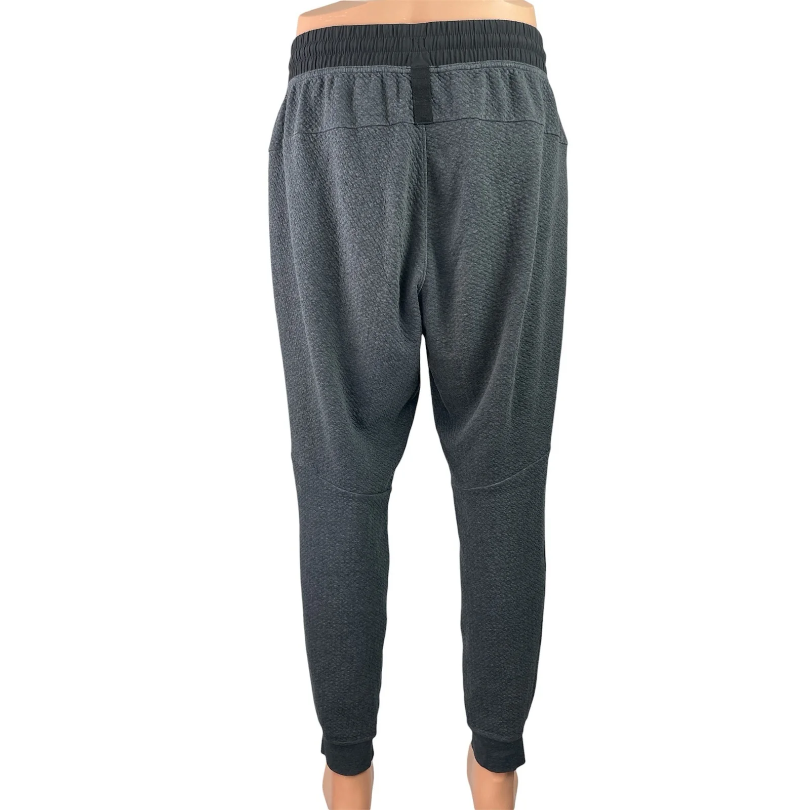 Lululemon Men's Gray Black Drawstring Fitness Athletic Jogger Sweat Pants Size M - Image 3