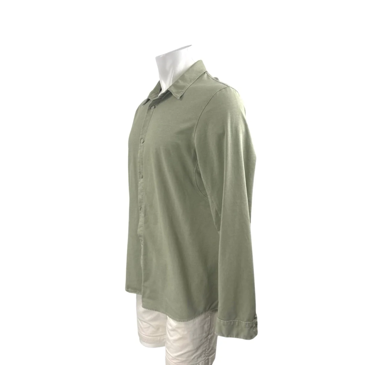 Lululemon Men's Green Collared Long Sleeve Loose Casual Button Down Shirt Top S - Image 2