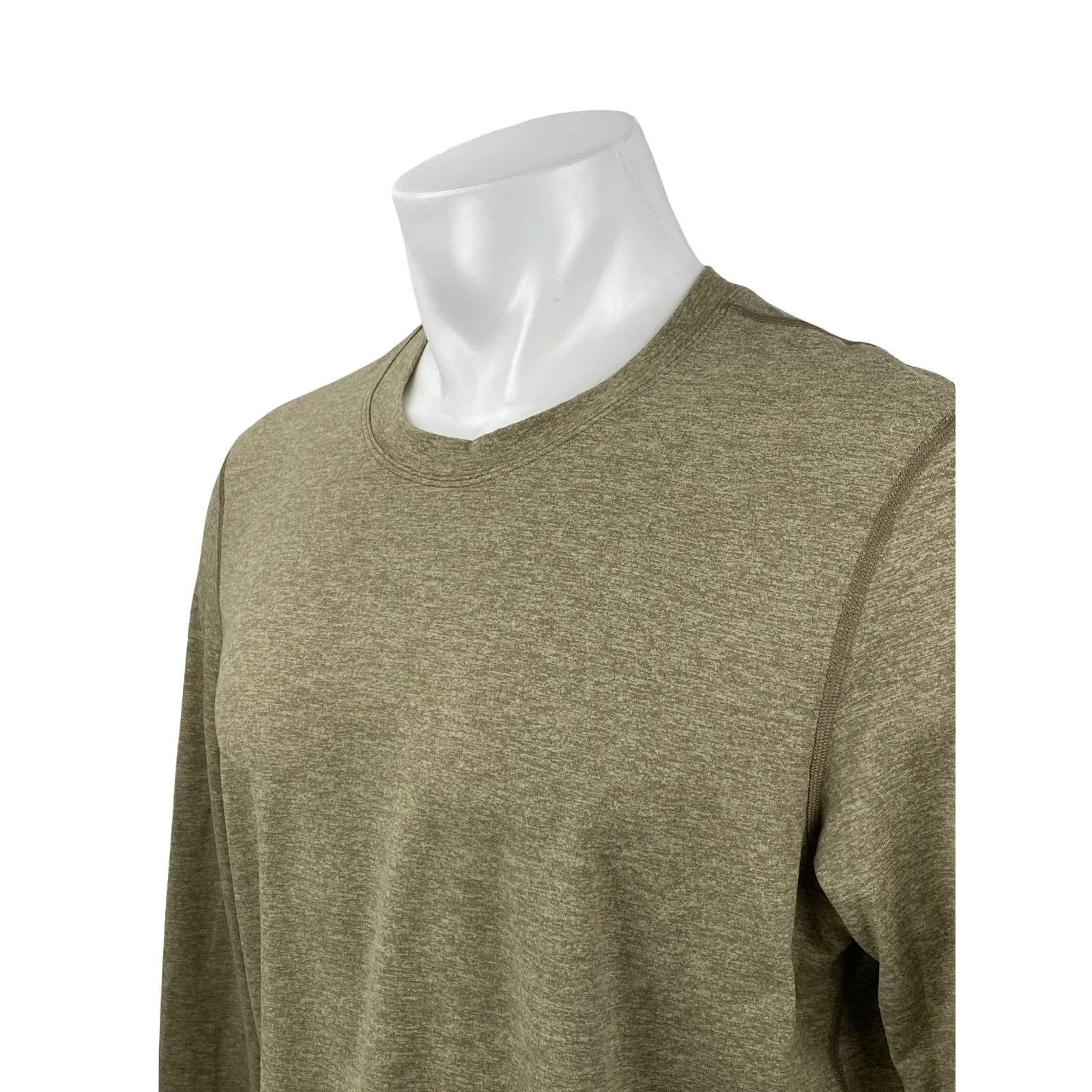 Lululemon Men's Green Crew Neck Long Sleeve Jersey Tee Casual T-Shirt Top Sz 16 - Image 3