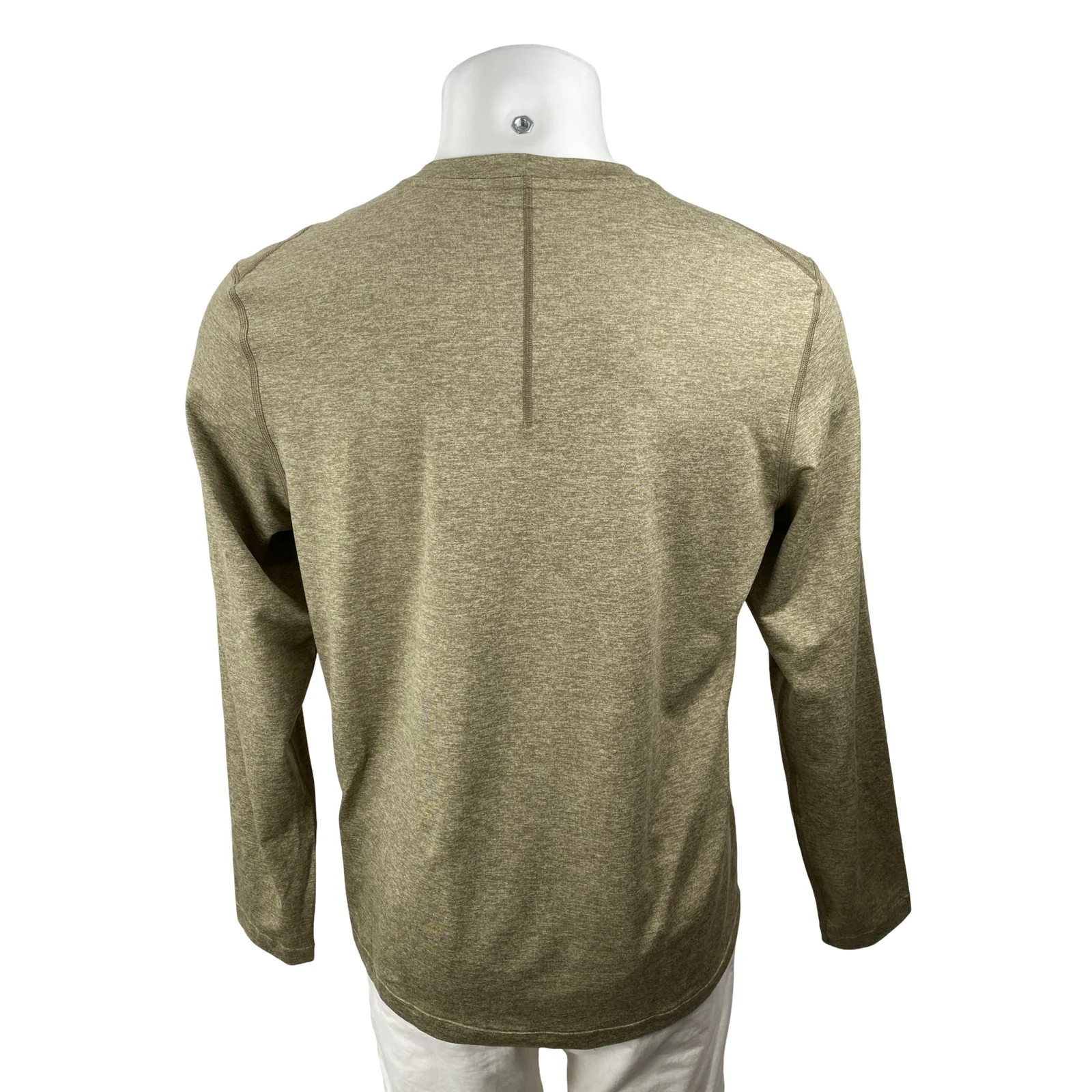 Lululemon Men's Green Crew Neck Long Sleeve Jersey Tee Casual T-Shirt Top Sz 16 - Image 4