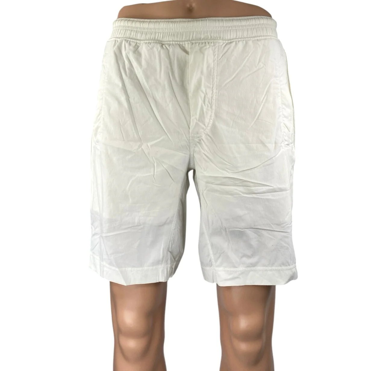 Lululemon Men's White Elastic Waist Pull-On Athletic Tennis Sports Shorts Size S
