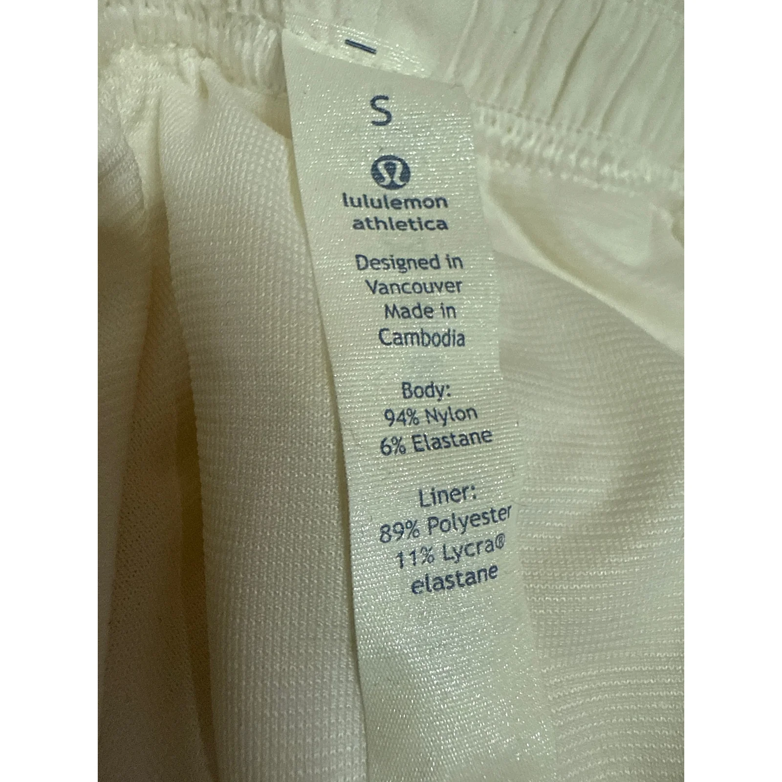 Lululemon Men's White Elastic Waist Pull-On Athletic Tennis Sports Shorts Size S - Image 5