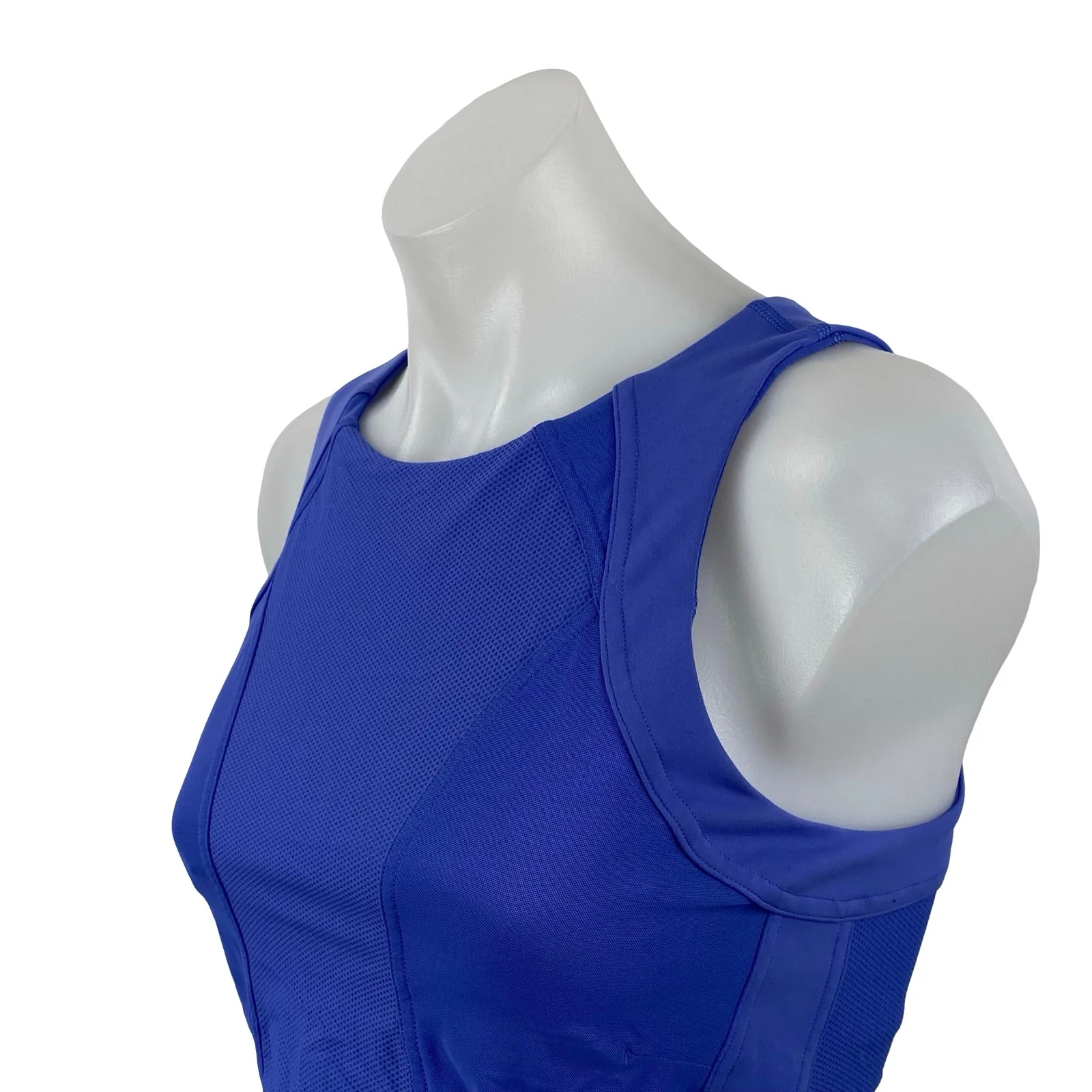 Lululemon Mesh Panelled Training Shelf Blue Yoga Athletic Tank Crop Top Size 8 - Image 2