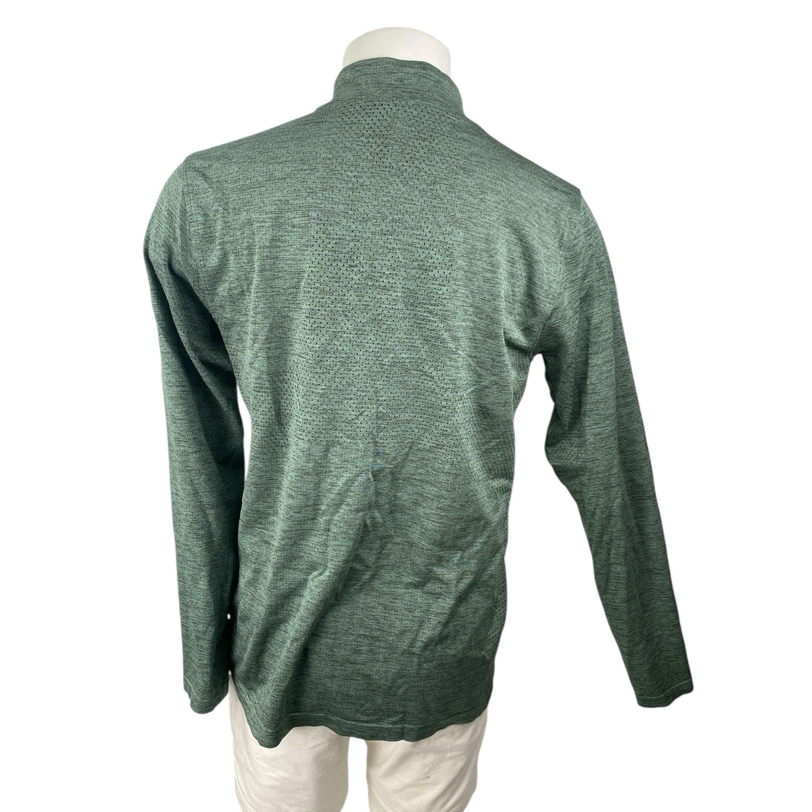 Lululemon Metal Vent Tech Green High Neck Long Sleeve Sweatshirt Sweater Top M - Image 2